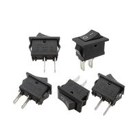 5/10/20Pcs Black Rocker Switch KCD1 2Pin 10x15mm SPST Push Button Switch 3A 250V AC ON OF 2 Position Snap-in Boat Switches IDGTTLDF(50Pcs)