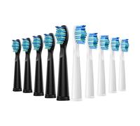 5/10/20Pcs Electric Toothbrush Replacement Heads Compatible for SEAGO SG910/507/958/515/949/575/551(5White 5Black)