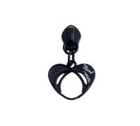 5/10/20PCS Hollow Heart with Handmade 5# Nylon Zipper Slider for Zip Tapes Clothes Bags Handbag Purse Puller Head for Purse, Clothes, Jeans, Luggage(Dark Black White,20pcs)