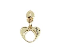 5/10/20PCS Hollow Heart with Handmade 5# Nylon Zipper Slider for Zip Tapes Clothes Bags Handbag Purse Puller Head for Sewing Coats Jacket/Jeans/Luggage/Backpacks(Light Gold,5pcs)
