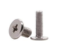 5/10/20pcs M1.4 .6 M2 .5 M3 M4 M5 M6 M8 304 Stainless Steel Cross Thin Low Flat Head Screw Bolt(8mm,M2.5x20pcs)