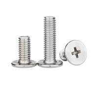 5/10/ 20pcs M1.4 M1.6 M2 M2.5 M3 M4 M5 M6 M8 304 Stainless Steel Cm Cross Phillips Ultra Thin Super Low Flat Head Screw Bolt(40mm,M2 x20pcs)