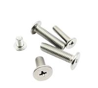 5/10/ 20pcs M1.4 M1.6 M2 M2.5 M3 M4 M5 M6 M8 304 Stainless Steel CM Cross Ultra Thin Super Low Flat Head Screw Bolt(6mm,M3 x10pcs)