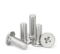 5/10/20Pcs M1.4 M1.6 M2 M2.5 M3 M4 M5 M6 M8 304 Stainless Steel CM Cross Ultra Thin Super Low Flat Wafer Head Screw Bolt(M2.5 (20pcs),20mm)