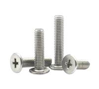 5/10/20pcs M1.4 M1.6 M2 M2.5 M3 M4 M5 M6 M8 304 Stainless Steel Ultra-thin Super Low Profile Cross Flat Bolt Screws(4mm,M3 (10pcs))