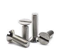 5/10/20PCS M1.6 M2 M3 M4 M5 M6 M8 304 Stainless Steel Slotted Countersunk Flat Head Machine Screws GB68 DIN963 Metric Bolts(12mm,M5 x10pcs)