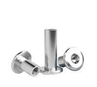5/10/ 20pcs M3 M4 M5 M6 M8 304 Stainless Steel Large Flat Hex Hexagon Socket Head Rivet Connector Insert Joint Sleeve Cap Nut(25mm length)