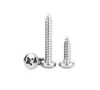 5/10/20pcs M4.2 M5 M5.5 M6 304 Stainless Steel Cross Pan Round Head Self Tapping Wood Screw(14mm,M5-10pcs)