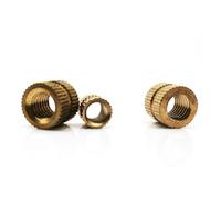 5/10/25/50pc M1.6 M2 .5 M3 M4 M5 M6 M8 M10 Solid Brass 3D Printer Hot Melt Injection Molding Knurl Embedded Insert Nut(5mm long,50pcs M3(OD 4.5mm))