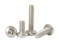 5/10/25/50pcs M1 M1.2 M1.4 M1.6 M2 M2.5 M3 M4 M5 M6 M8 Micro Small 304 Stainless Steel Cross Pan Round Head Screw Bolt(20mm,M1.6 50pcs)