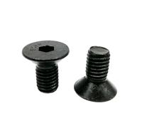 5/10/25/50pcs M2 M2.5 M3 M4 M5 M6 M8 Black Grade 10.9 Steel Hexagon Hex Socket Head Flat Countersunk Bolt Screw Length 18-45mm(18mm,10pcs M4)