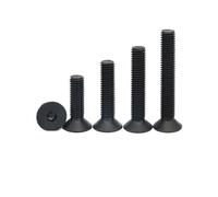 5/10/25/50x M1.6 M2 M2.5 M3 M4 M5 M6 M8 Black Grade 10.9 Steel Hexagon Hex Socket Head Flat Countersunk Bolt Screw Length 3-80mm(5mm,25pcs M2)