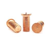 5/10/25pcs M3 M4 M5 M6 M8 M10 Carbon Steel Brass Copper Plated Weld Screws with Stud Spot Point(20mm,5pcs M8)