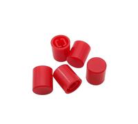 5/10/30/50Pcs Right Angle Red Directly Key Switch A03 PS-22F03 Self-Locking 6Pin PCB Latching Power Push Button Switch With Cap IDGTTLDF(Red Cap,10Pcs)