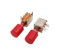 5/10/30/50Pcs Right Angle Red Directly Key Switch A03 PS-22F03 Self-Locking 6Pin PCB Latching Power Push Button Switch With Cap IDGTTLDF(Switch Cap,30Pcs)