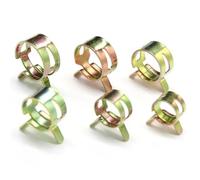 5/10/30PCS Spring Hose Clamp 5-25mm 65MN Manganese | Galvanized elastic steel buckle for water pipe hoop plumbing repair daily use(10mmx5pcs)