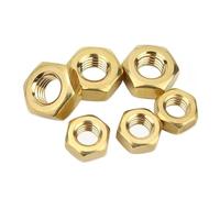 5/10 /50/ 100pcs DIN934 Solid Brass Copper Hex Hexagon Nut for M1.4 M1.6 M2 M2.5 M3 M4 M5 M6 M8 M10 M12 M14 -M20 Screw Bolt(M3 (100pcs))