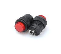5/10/50 Pcs Red LED 2/4 Terminal Flush Mount SPST Momentary Push Button Switch AC 250V 3A(4 Pin,50 PCS)