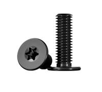 5/10/50pc CM Torx Thin Screw M2 M2.5 M3 M4 M5 M6 M8 A2-70 Stainless Steel Black Colour Six-Lobe Ultra Thin Flat Wafer Head Screw(X10mm,M6 10pcs)