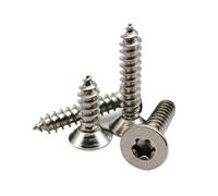 5/10/50pc M2 /2.3 .6/3 .5/4 /5/6 304 Stainless Steel Six Lobe Flat Countersunk Head Security Self-tapping Wood Screw(12mm,10pcs M5)