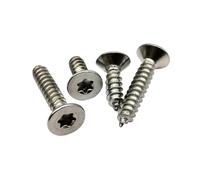 5/10/50pc M2 M2.5 M3 M4 M5 M6 304 A2-70 Stainless Steel Six Lobe Torx Flat Countersunk Head Tamper Proof Self Tapping Wood Screw(40mm,5pcs M6)