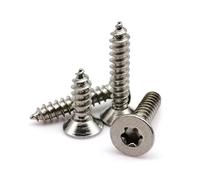 5/10/50pc M2 M2.6 M3 M3.5 M4 M5 304 Stainless Steel Six Lobe Torx Flat Countersunk Head Security Self-tapping Wood Screw(25mm,10pcs M5)