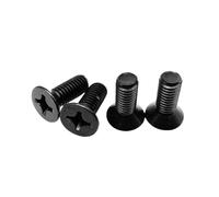 5/10/50pcs Black 304 A2-70 Stainless Steel M1.6 M2 M2.5 M3 M4 M5 M6 M8 Cross Recessed Flat Countersunk Head Screw Bolt(40mm,10pcs M6)