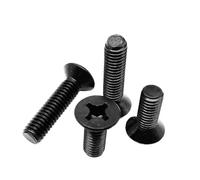 5/10/50pcs Black 304 A2-70 Stainless Steel M1.6 M2 M2.5 M3 M4 M5 M6 M8 Cross Slot Flat Countersunk Head Screw Bolt(10mm,50pcs M1.6)