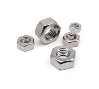 5/10/50pcs Left Hand Thread M3 M4 M5 M6 M8 M10 M12 304 Stainless Steel Reverse Rotate Hex Hexagon Nut(50pcs M4)