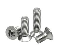 5/10/50pcs M1.4 M1.6 M2 M2.5 M3 M4 M5 M6 CM Six-Lobe Torx Flat Countersunk Head Screw Bolt 304 A2-70 Stainless Steel(22mm,M4 10pcs)