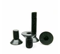 5/10/50pcs M1.6 M2 M2.5 M3 M4 M5 M6 M8 Black Grade 10.9 Steel Hexagon Hex Socket Head Flat Countersunk Bolt Screw Length 3-100mm-5pcs M8-40mm