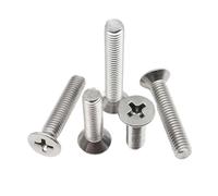 5/10/50pcs M1 M1.2 M1.4 M1.6 M2 M2.5 M3 M3.5 M4 M5 M6 M8 A2 304 Stainless steel Cross Phillips Flat Countersunk Head Screw Bolt(12mm,M4 10pcs)