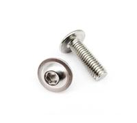 5/10/50pcs M2 M2.5 M3 M4 M5 M6 M8 A2 Stainless Steel Hex Hexagon Socket Round Button Head With Washer Collar Bolt Screw(16mm,10pcs M6)