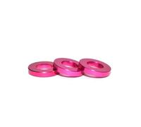 5/10/50pcs M4 M5 M6 M8 Aluminum Flat Washer Anodized Colourful Bushing Gasket Washers Plain For RC Model Parts Pink/Red/Blue/Black(Pink,M5x12x2mm,10pcs)