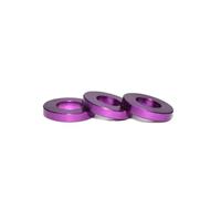5/10/50pcs M4 M5 M6 M8 Aluminum Flat Washer Anodized Colourful Bushing Gasket Washers Plain For RC Model Parts Pink/Red/Blue/Black(Purple,M4x10x1.5mm,50pcs)