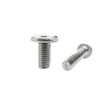 5/10/50X CM M1.6 M2 M2.5 M3 M4 M5 M6 M8 304 A2 Stainless Steel Torx Six-Lobe Ultra Thin Flat Wafer Head Screw Bolt Length=2-50mm(20mm)