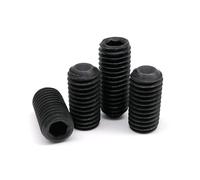 5/10/50X M1.6 M2 M2.5 M3 M3.5 M4 M5 M6 M8 M10 M12 DIN916 Hex Hexagon Socket Cup Point Grub Bolt Set Screw Black 12.9 Steel(40 mm,M12 5pcs)