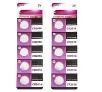 5/10 CR2016 Lithium Button Cell Multi-Pack 3V Power Supply CR2016 Lithium Coin Battery for 3V Electronic Devices