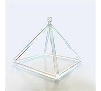 5-10 Inch Clear Rainbow Crystal Pyramid - Crystal Singing Bowl Sound Healing Instrument, Meditation & Yoga Chakra Alignment(9Inch)