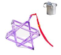 5-10 Inch Purple Clear Quartz Crystal Singing Pyramid with Mallet & Case,for Meditation,Sound Bath,Meditation,Yoga (Size:9inch)