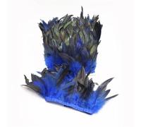 5-10 M 10-18 Cm Natural Chicken Rooster Tail Feathers Trim Strip Wedding Party Clothing White Rooster Feather Ribbon 12-18cm Royal Blue 5 Meters