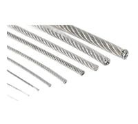 5/10 Meter Steel PVC Coated Flexible Wire Rope Soft Cable Transparent Lighting Curtain Cord Complete Specifications 1.0mm~8.0mm For Picture Hanging Climbing(5M,1.5mm)