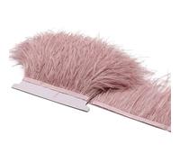 5 10 Meters Ostrich Feathers Fringe Trim for Wedding Dress Decoration 10-15 Cm 4-6 Inch Craft Accessories Bleach White 10 Yards