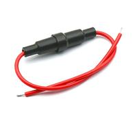 5/10 PCS 5 * 20mm/6 * 30mm Glass Fuse Holder Screw Type 5X20mm with 22 AWG Wire Cable 250V Glass Fuse Tube Fuse casing Protected circuits (Color : 5 Pcs, Size : 5 x 20mm)
