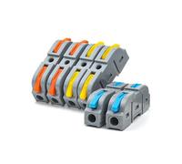 5/10 pcs Fast wire connector SPL-1 compact plug-in conductor butt terminal block can be spliced one in one out IDGTTLDF(NC-221BL,10PCS)