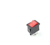 5/10 PCS KCD1 6A/250V AC 10A/125V 21 * 15mm 4 Pin Boat Car Rocker Switch ON-OFF Car Dashboard With Light Switch IDGTTLDF(Red Black,5 PCS)
