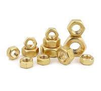 5/100pcs DIN934 Solid Brass Copper Hex Hexagon Nut for M1 M1.2 M1.4 M1.6 M2 M2.5 M3 M4 M5 M6 M8 M10 M12 Screw Bolt Metric Thread(M1.2 Silvery-100PCS)
