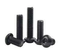 5-100pcs M1.6 M2 M2.5 M3 M3.5 M4 M5 M6 M7 M8 Grade 10.9 Black Button Head Screw Bolts(X7MM_M2.5 50PCS)