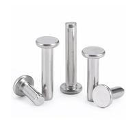 5-100pcs M2 M2.5 M3 M4 M5 M6 M8 Rivets Round Flat Head Solid Percussion Rivet 304 Stainless Steel Self Plugging Knock-on Flat Head Rivet(M2-100pcs,10mm)