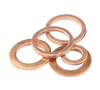 5-100pcs Red Copper Gasket Metal Flat Washer M3-M10(20pcs M10x16x1.2)